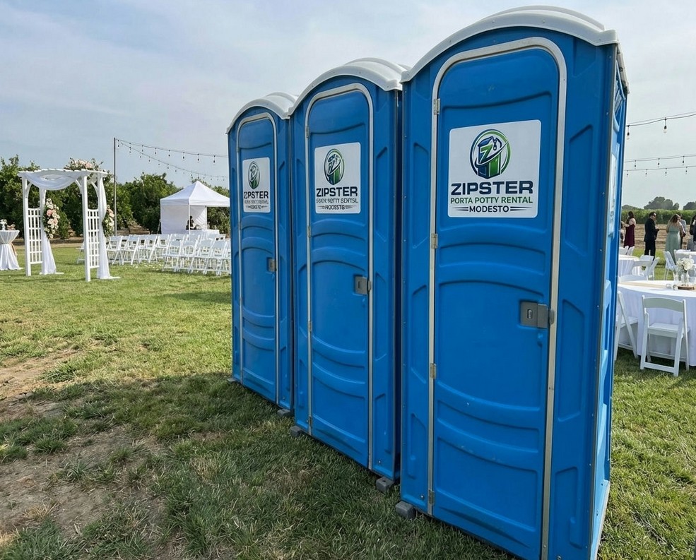 Wedding Porta Potty Setup